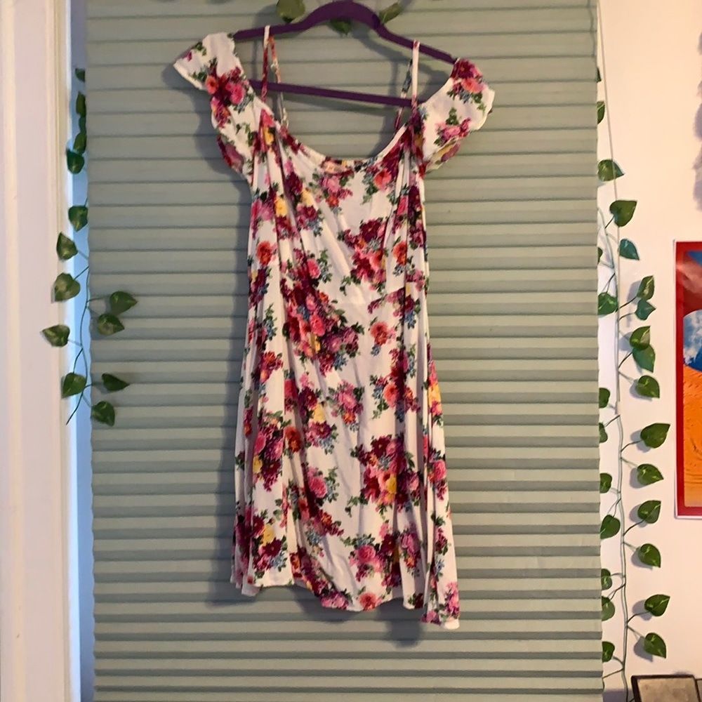 White floral dress